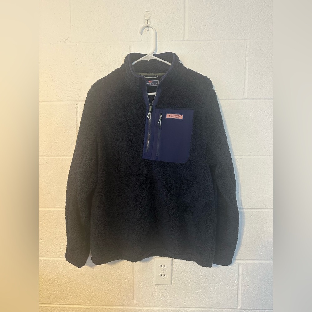 Vineyard Vines Men's Stillwater Sherpa Quarter Zip Pullover - Picture 4 of 9